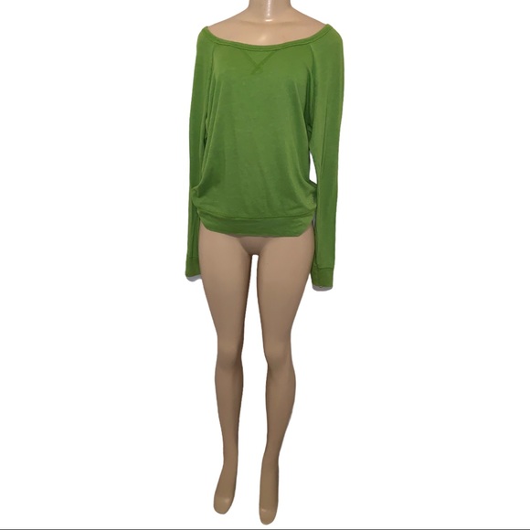 Hollister Co. Gilly Hicks Long Sleeve Kermit Kelly Green Sweater Top - Picture 2 of 12